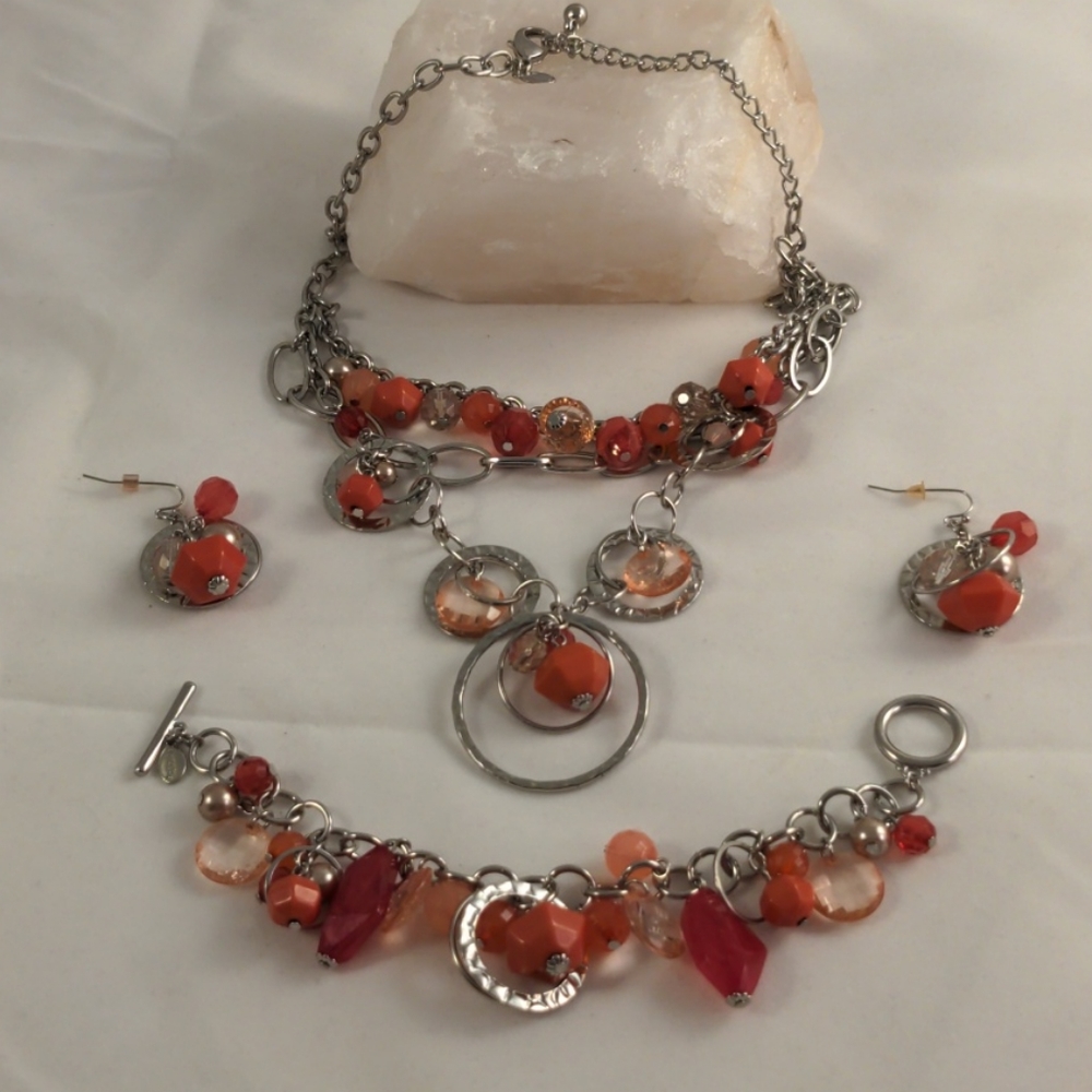 Chico's Necklace, Bracelet, Earrings Set